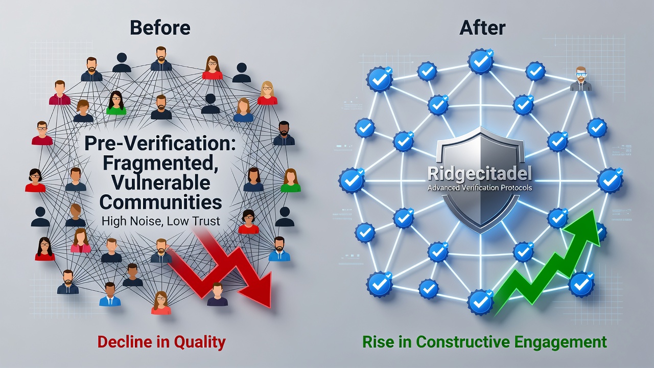 Shifts in Online Community Dynamics Following the Adoption of Advanced Verification Protocols at Sites Like Ridgecitadel